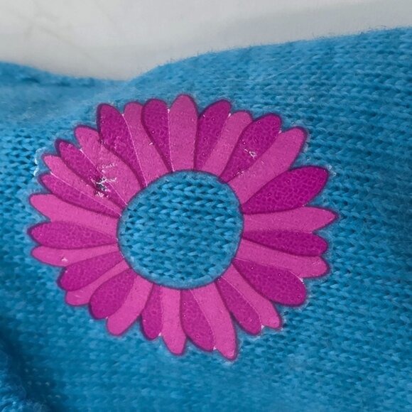Genuine Barbie Blue Sleeveless Doll Top With Pink Flower Design - Mattel Brand - Picture 4 of 5